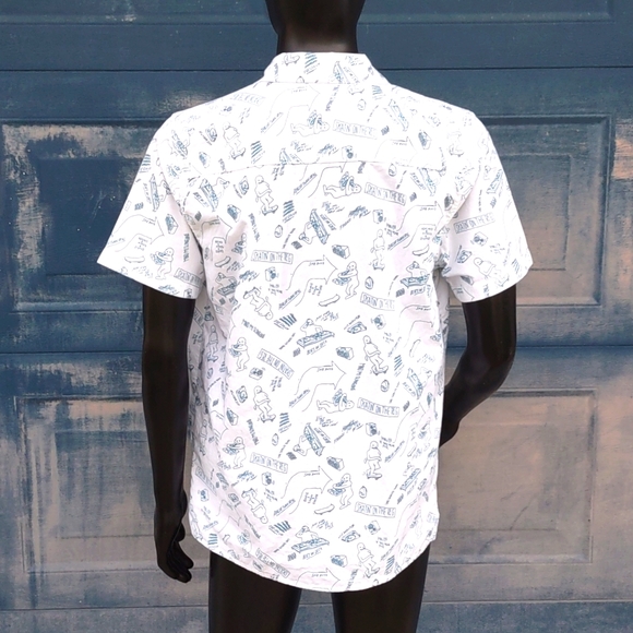 Divided (H&M) Men's Skate Board Culture Patterned Short Sleeve Summer Shirt - Picture 16 of 17